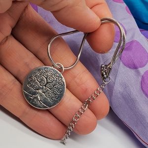 Minimalist Jewelry Hypoallergenic Chain Bracelet Silver Coin Tree Of Life